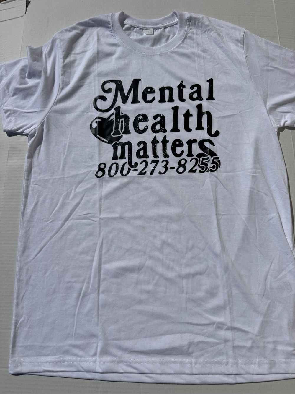 Mental Health Large graphic T-shirt. New